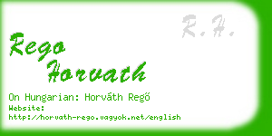 rego horvath business card